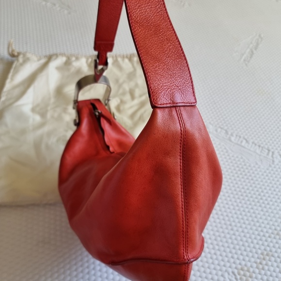 Jean Paul Gaultier Red Leather small handbag Vintage 90s - Picture 8 of 14